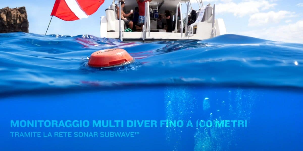 App Garmin Dive - Interfaccia di controllo Interfaccia app Garmin Dive per monitoraggio subacquei
